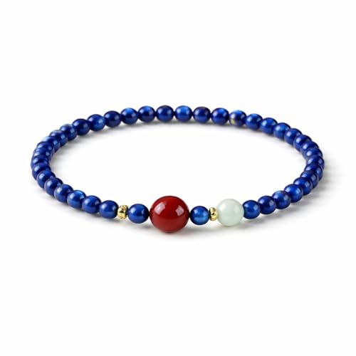 MIXIUJIEN 4mm �����p�r�[�Y�u���X���b�g�A�u���[�X�g���b�`�A�ԂƔ��̃A�N�Z���g�r�[�Y�t���A�@�ׂŐςݏd�ˉ\�ȕ��i�g���W���G���[�A�y�ʃX���b�|���M�t�g, One Size, ����, �W�F���X�g�[���Ȃ�