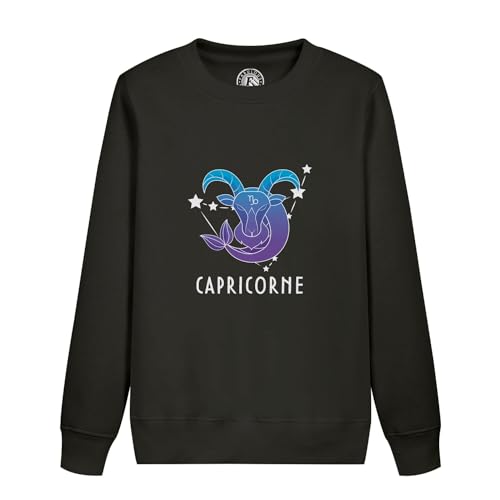 Sweatshirt enfant Capricorne sur le thème astrologie céleste et stellaire