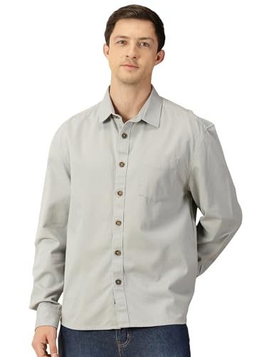 Image of Thomas Scott Men's | Solid | Full Sleeve | Loose Fit | 100% Cotton | Single Pocket | Spread Collar | Casual Shirt