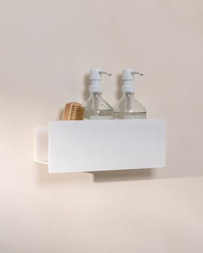 Metallbude Duschablage SHEA Weiß - Duschregal ohne Bohren - Pulverbeschichtetes Metall - Kratz-, Stoß- & Schlagfest - 30x11x8,5 cm