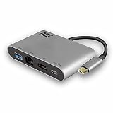 ACT USB-C 4K Multiport Dock avec HDMI, USB-A, Ethernet et USB-C avec PD Pass-Through, Longueur du câble 0,15 m, boîtier en Aluminium