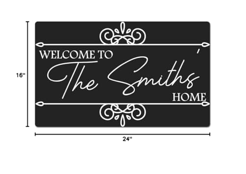 FavorPlus Custom Welcome Mats Outdoor Welcome to The Family Name Home Personalized Indoor Decor Design Own Doormat Non-Slip Bottom Drying Mat (15.7"x23.6")