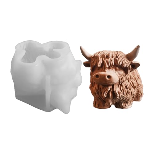 Molde De Silicona 3D De v-aca De Las Highlands, Apto Para Uso Alimentario, Reutilizable Y Fácil De Limpiar. Ideal Para Decorar Tartas, Dulces, Jabón, ceras, Gomitas Y Gelatina