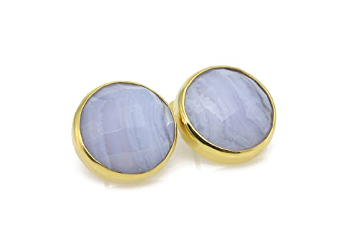 Boucles d'oreilles mariage agate bleue pour sublimer la mariée