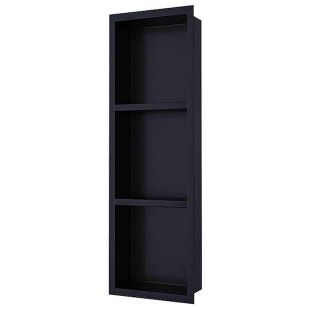 QUSYZD Stainless Steel Shower Niche, Wall Niche Recessed Shower for Organizer Storage, Shampoo and Toiletry Storage, Easy to Install,Red-70x28x12.5cm,Black-90x28x12.5cm