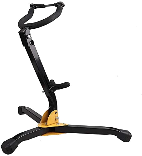 image for YueYueZou Foldable Saxophone Stand, Alto/Tenor Sax Stand Metal Triangl