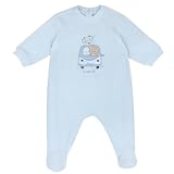 Chicco, Baby‑Strampler aus Weichem Nickistoff mit Praktischer Patt‑Öffnung, Ideal für den Frühling, Kinderbekleidung, Designed in Italy