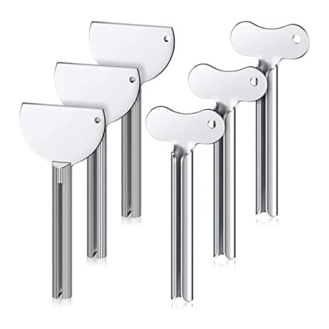 Newaner Tubenquetscher Metall 6 Stück, Tubenausdrücker, Tubenpresse Edelstahl, Toothpaste Squeezer für Kosmetik, Schuhcreme, Haarfärbemittel, Pigmente,Geeignet für Küche, Bad, Studio Cover
