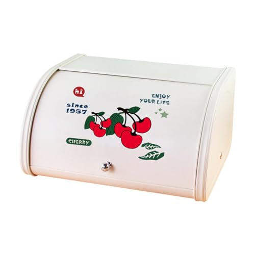 Folpus Portapane in Rotolo Contenitore portaoggetti da Cucina Portapane in Ferro Portapane, Ciliegia