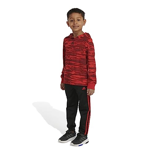 Image of adidas Boys 2-piece Long Sleeve Hooded Printed Tee & Pant Set