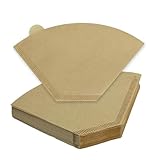 Vane Delx #2 Cone Coffee Filter Paper, 100 Count, Tailored for Single Cup Ceramic Drippers and Small Basket Filters, Providing Natural Brown Unbleached Filters for Pour-Over Coffee Brewing.