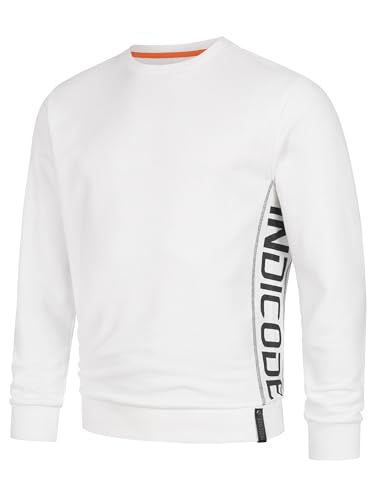 Indicode INNilon męska bluza z okrągłym dekoltem | bluza męska, białawy, L
