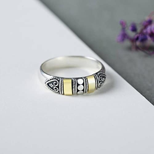 Hommes Et Femmes Gilt Distressed Old Ring Simple Ring Gifts For Lover Silver, 15#, OZZKI, Argent, 18# – vue 3