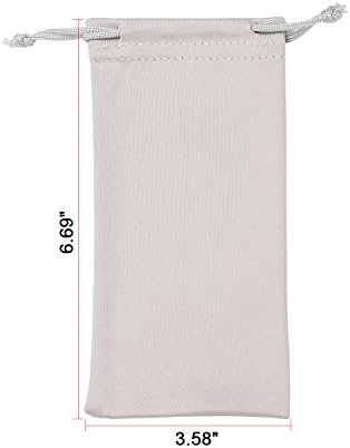 Hifot Microfiber Soft Sunglasses Case Pouch 6 Pack, Gadgets Cleaning & Storage Pouch Slip in Eyeglasses Case Bag