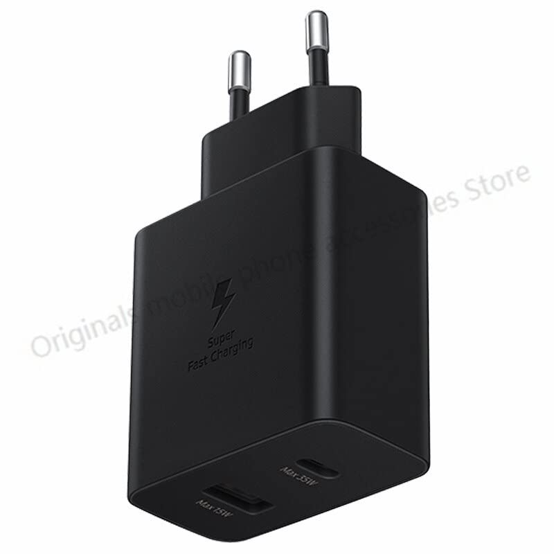 Image of Original Original Fast Charging 35 Watt Dual Port Adapter Compatible with Samsung Galaxy S23 Ultra,S23 Plus,S22 Ultra,S22 Plus,S21 Ultra,Z Fold (SAM 35W Dual Port Adaptor)