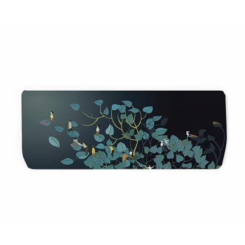 Image of Polyester Printed Air Conditioning Dust Cover Folding Designer Ac Cover For Indoor Split Ac 1.5 Ton (97X 31X 21 Cm ) (Green Pan)