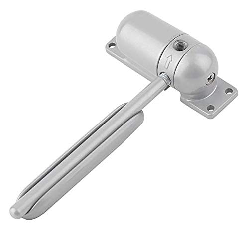Lkfjnhepf One Color Door Closer 1 Set Gray Mini Automatic Spring Door Closer Adjustable Fire Rated Safety Stopper Indoor And Outdor