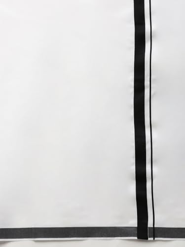 Image of RAMRAJ COTTON Men Black Fancy Border Single Layer Dhoti Crafted For Festive Occasions And Classic Ethnic Style