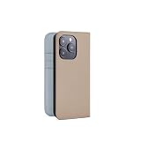 【BONAVENTURA】(for iPhone15 Pro) ダイアリーケース ノービレレザー(ノブレッサレザー)[グレージュ x ブルーリン] スマホケース ヨーロッパ最高級レザー 本革 MagSafe対応 プレゼント 新生活 入学入社祝い BODNR15P-GGBN