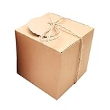 NUOBESTY Cajas de Favores de Papel Kraft Caja de Dulces Kraft 2. 75X2. 75X2. Caja de Dulces de Cubo de 75 Pulgadas Caja de Regalo Pequeña Caja de Regalo Plegable para Cumpleaños Boda