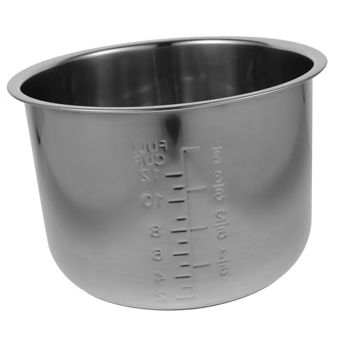 SHOWERORO Olla Interior para Arrocera Eléctrica 304 Inoxidable Antiadherente 1pieza Multiusos para Cocinar Arroz y Hornear Accesorios de Cocina