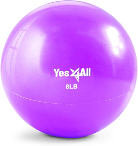 Image of Yes4All Weighted Toning Balls for Exercise, Soft Medicine Balls for Exercise, Pilates, Yoga, Balance, Flexibility, 2-10lbs