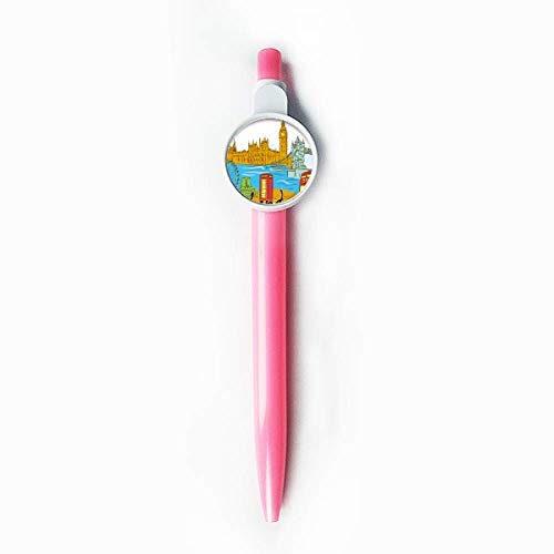 Stylo à bille rétractable bleu sans fuite motif UK London