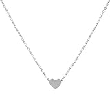 [page_title]-PaulLevin Kette mit dezentem Herz Anhänger in Gold oder Silber für Damen | Mit liebevoller Karte und Spruch „Schön, dass es dich gibt.“ | Ideal als Geschenk oder besonderes Dankeschön. (Silber)