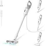 Redkey P6C Staubsauger mit Kabel, 4-in-1 Stielstaubsauger Beutellos mit 17000Pa Starker Saugkraft und LED-Frontlichter, 7m Kabel, Leicht Staubsauger für Hartböden, Tierhaare, Kurzhaarteppich - 600W