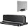 OMOTON Vertical Laptop Stand Holder, Adjustable Dock for MacBook, Black | Aluminum Stand for MacBook Stand, Fits Chromebook & Gaming Laptops up to 17.3 in, Office Desk Organization, Space-Saving
