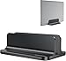 Vertical Laptop Stand [Adjustable Size], OMOTON Desktop Aluminum MacBook Stand with Adjustable Dock Size, Fits All MacBook, Surface, Chromebook and Gaming Laptops (Up to 17.3 inch), Black