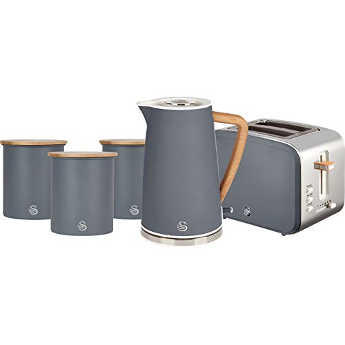 Swan Nordic STRP3025GRYN Kettle and Toaster Set - Grey