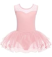 Zaclotre Sparkly Ballet Leotard Tutu Dance Costume for Girls