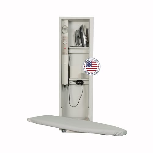 Iron-A-Way Built-In Ironing Center with 42 Inch Swiveling Ironing Board, Electrical System, Hot Iron Storage and No Door-AE42NDU