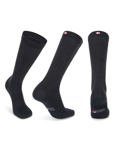 DANISH ENDURANCE Calze a Compressione Cotone, Uomo/Donna, Nero, 43-47