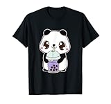 Kawaii Mignon Boba Panda Ours Taro Bubble Pearl Milk Tea T-Shirt