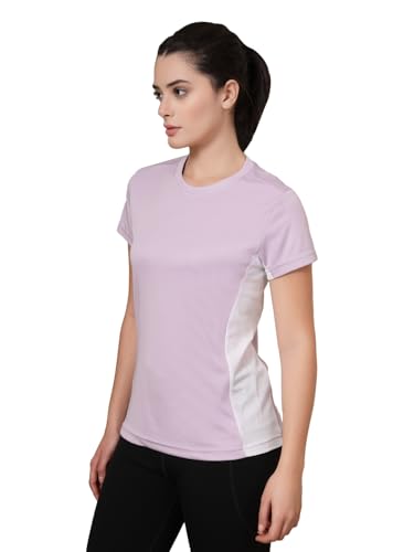 Image of CHKOKKO Gym Tshirt for Women Workout Dry Fit t Shirt Sports Tshirt Lightweight Round Neck Breathable Half Sleeve Activewear Mesh Running Yoga Tops for Woman