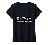 Womens Vintage 27th Birthday Decorations Vintage 1998 27 Years OldV V-Neck T-Shirt