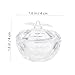 Ipetboom 6pcs Mini Glass Nail Art Crystal Container with Lid High Borosilicate Glass Nail Art Cup for Liquid Lightweight and and Storage