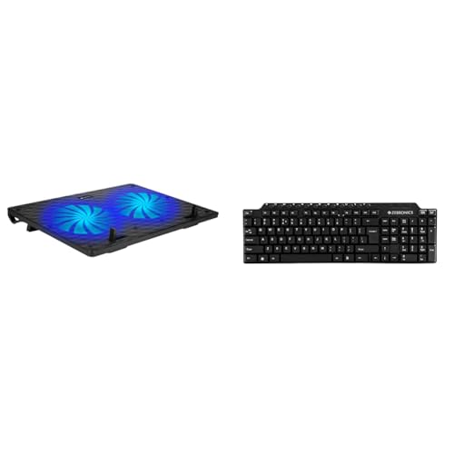 Zebronics, ZEB-NC3300 USB Powered Laptop Cooling Pad with Dual Fa...