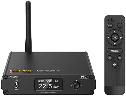 Lavaudio HiFi Bluetooth 5.0 Receiver for Home Stereo LDAC Bluetooth Adapter aptX HD, DAC for Audiophiles USB/Optical/Coaxial Intputs& RCA Output for AV Receiver/Amplifier, Remote Control-DS600+