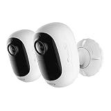 Reolink WLAN IP Kamera Outdoor Kabellose 1080p Überwachungskamera mit Wiederaufladbarem Akku, 2,4Ghz WiFi, 2-Wege-Audio, PIR Bewegungsmelder, 10m IR-Nachtsicht und SD Kartenslot, Argus 2E(2 Stück)