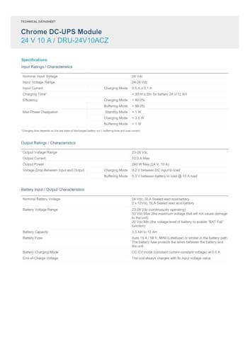 Module d'alimentation à découpage DRU-24V10ACZ pour stabiliser la tension continue 240W