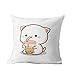 GVOZI Federa Cuscino da Cuscino per Gatto Pesca Mochi Anime Cuscini Decorativi Cuscinetto Custodia Moka Cuscino Cover Fumetti Cuscino Tessile