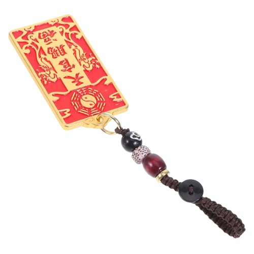 HOOTNEE Llavero Colgante de Cobre Feng Shui con Amuleto Tradicional Buena Suerte Símbolo de Bendición y Prosperidad Diseño Cien Bendiciones para Decoración del Hogar y Protección Diaria