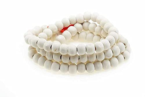 Unisex Natural White Sandalwood 108+1 Beads Mala/Safed Chandan Rosary String For Wearing, Jaap/Chanting Or Pooja-image-48