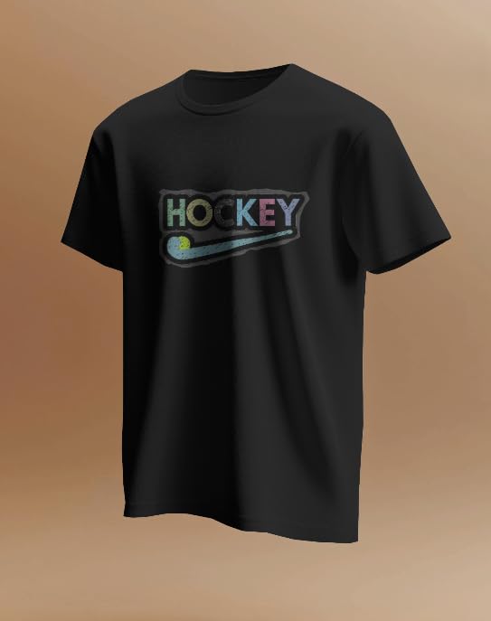 VASAL Unisex Hockey Practice T-Shirt | Dotted Sweat Control Fabric | Airflow Design | Gym & Training Wear | Soft & Quick Dry (in, Alpha, S, Regular, Black) 1