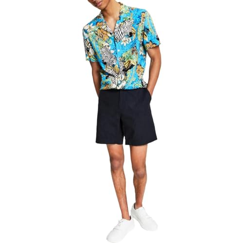 INC Cambraia masculina 18 cm costura interna frente plana, Preto escuro, 46