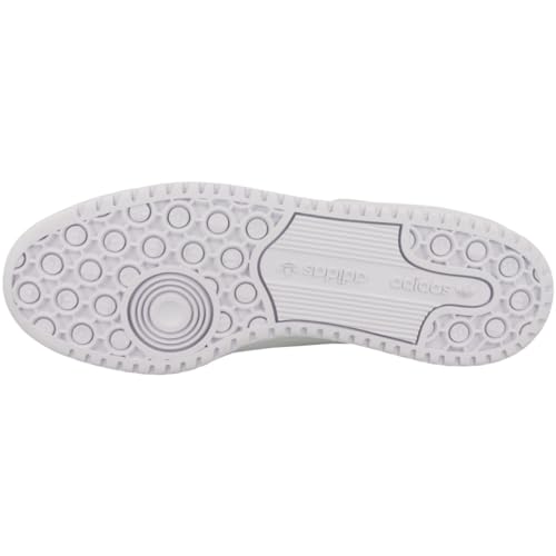 Image of adidas Originals Men Leather Forum Low CL Basketball Shoes, FTWWHT /FTWWHT /FTWWHT, UK-5.5