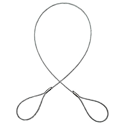 MultiProject | MADE IN EU | Stahlseil mit Ösen | 700 kg - 4000 kg Nutzlast | Stahlseil mit zwei Schlaufen | Drahtseil-Lastschlinge mit Schlaufen | (ø 14mm | WLL 2000kg | 5m) Cover